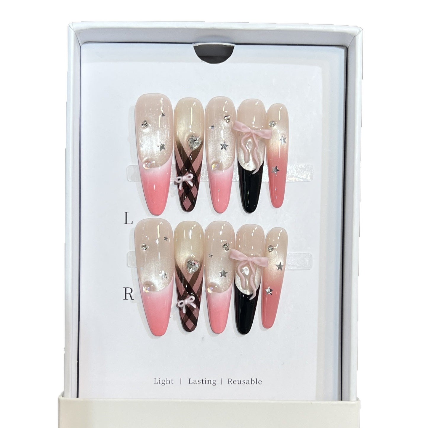 Premium Decorative Stiletto Press-On Nail Set Acalora