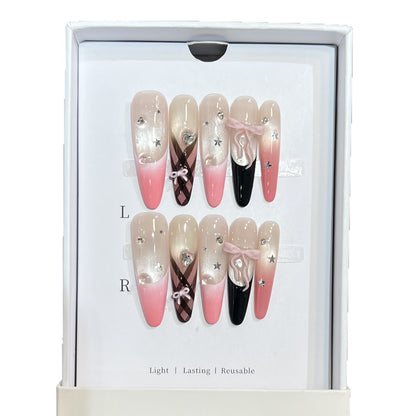 Premium Decorative Stiletto Press-On Nail Set Acalora