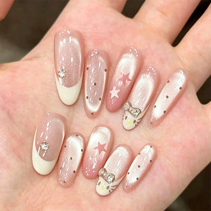 Nail art set with elegant glitter accents Acalora