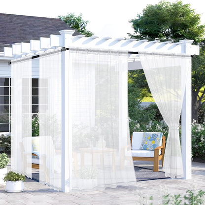 Elegant Sheer Curtain Panels with Rod Pocket Design