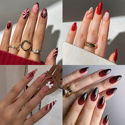 Gradient Style Press-On Nails with Closure Kit Acalora