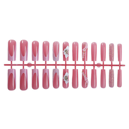 Elegant Floral Press-On Nail Art Set Acalora 1788496102