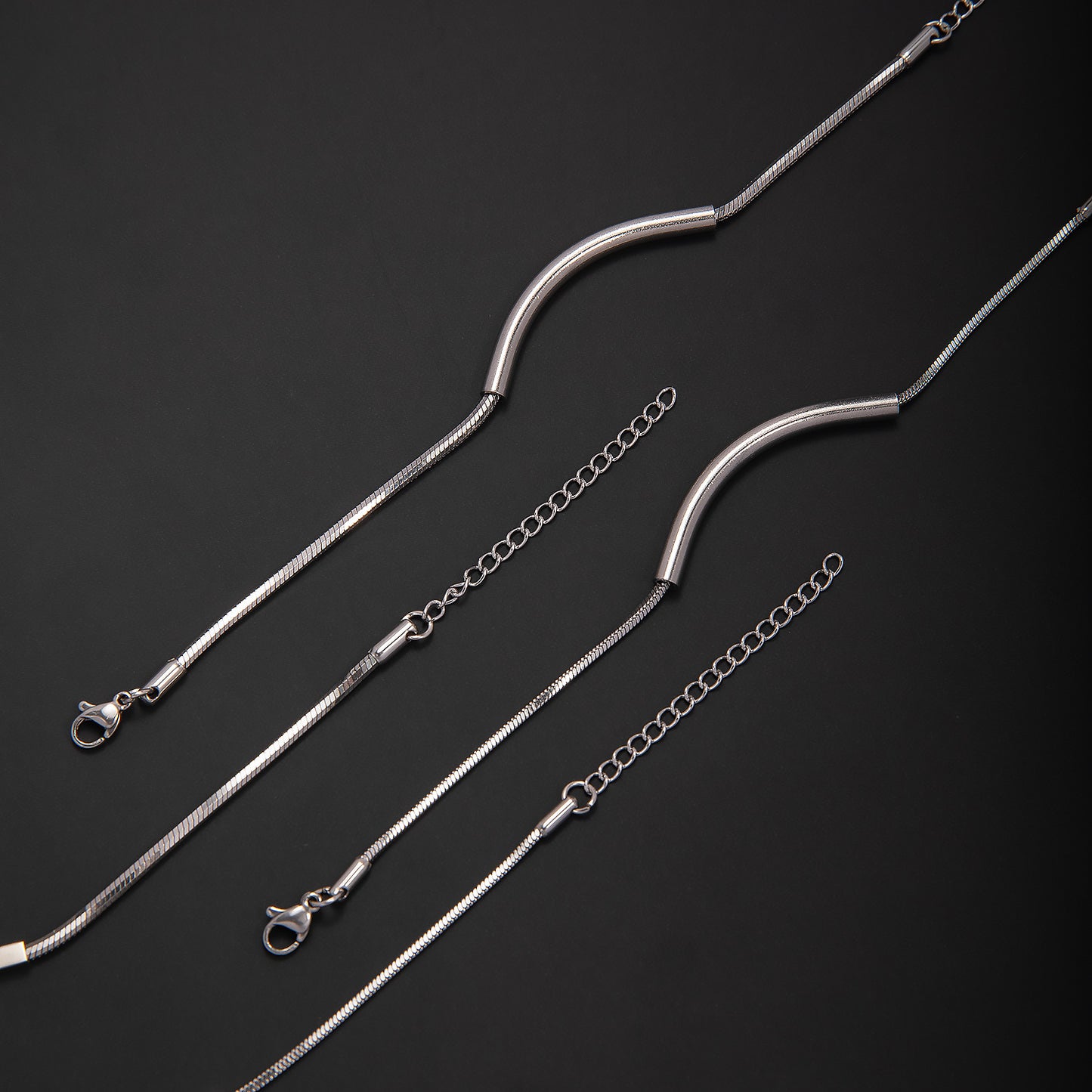 Elegant Minimalist Silver Chain Bracelet Acalora