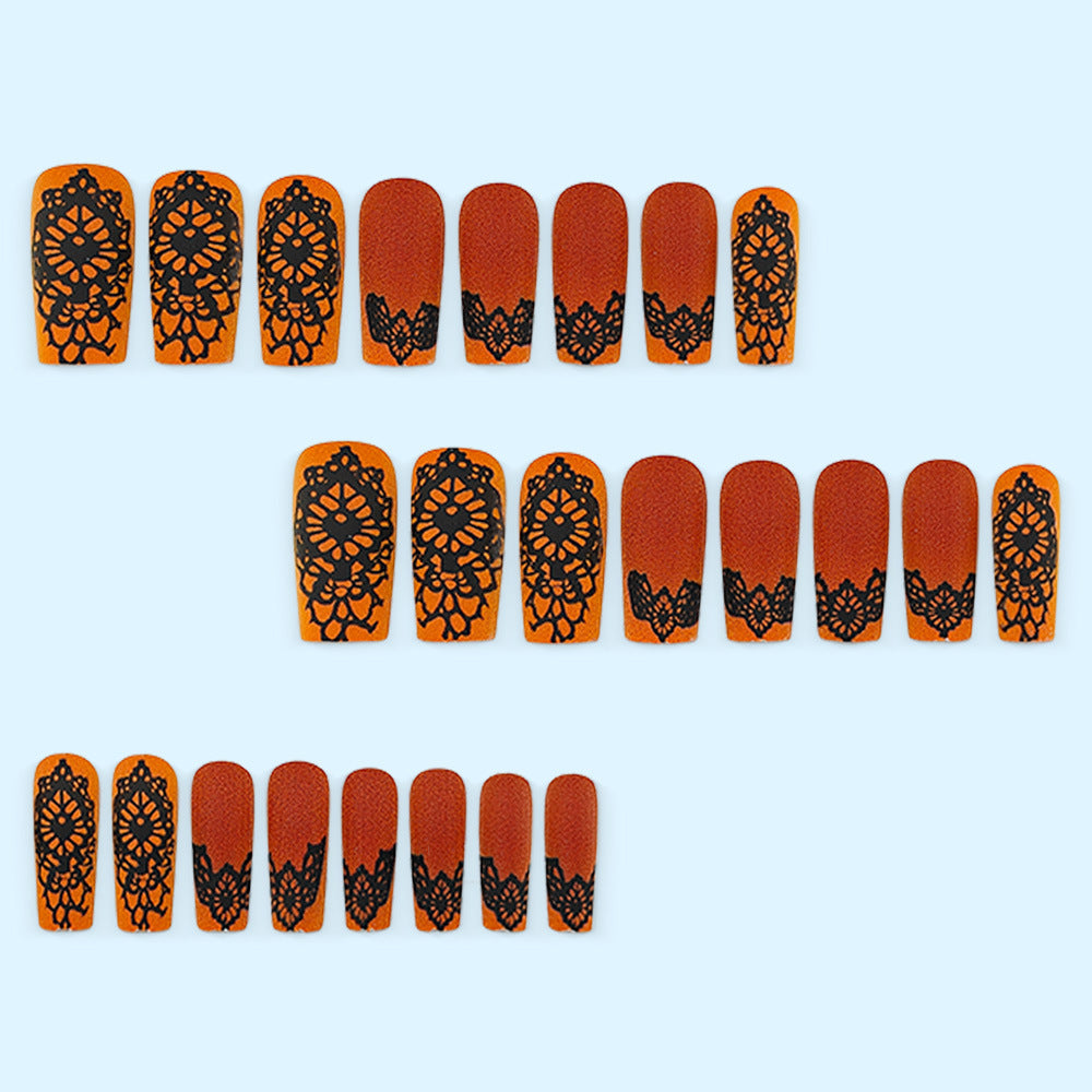 Artificial nails with floral tips pattern Acalora