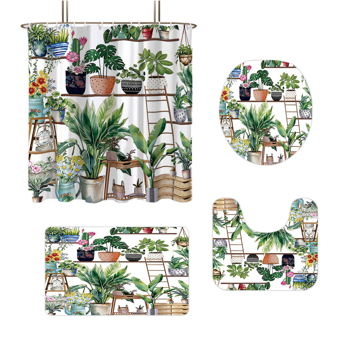 Digital Bow Pattern Bathroom Décor Set