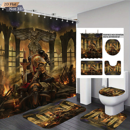 Digital Fantasy-Themed Bathroom Decor Set