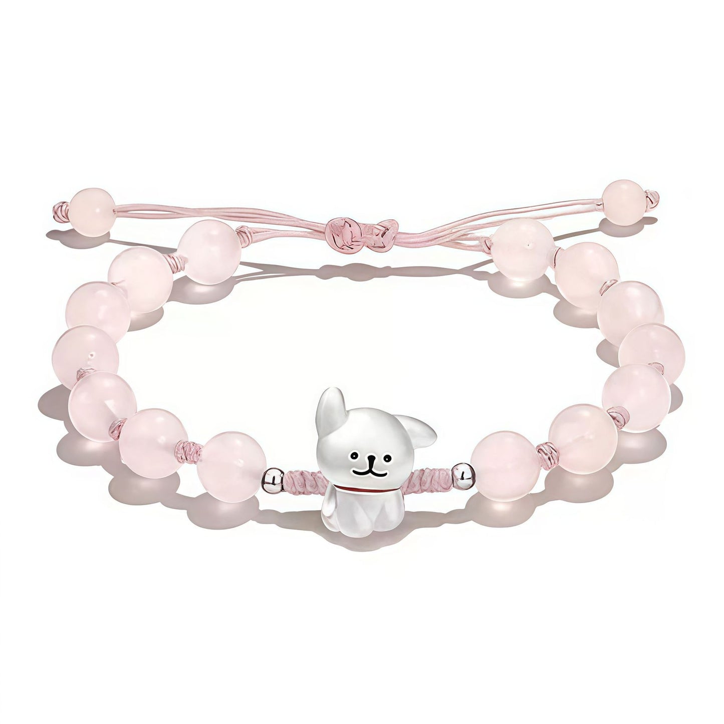 Playful Dog Charm Beaded Bracelet Acalora