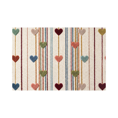 Heart Pattern Decorative Area Rug Acalora