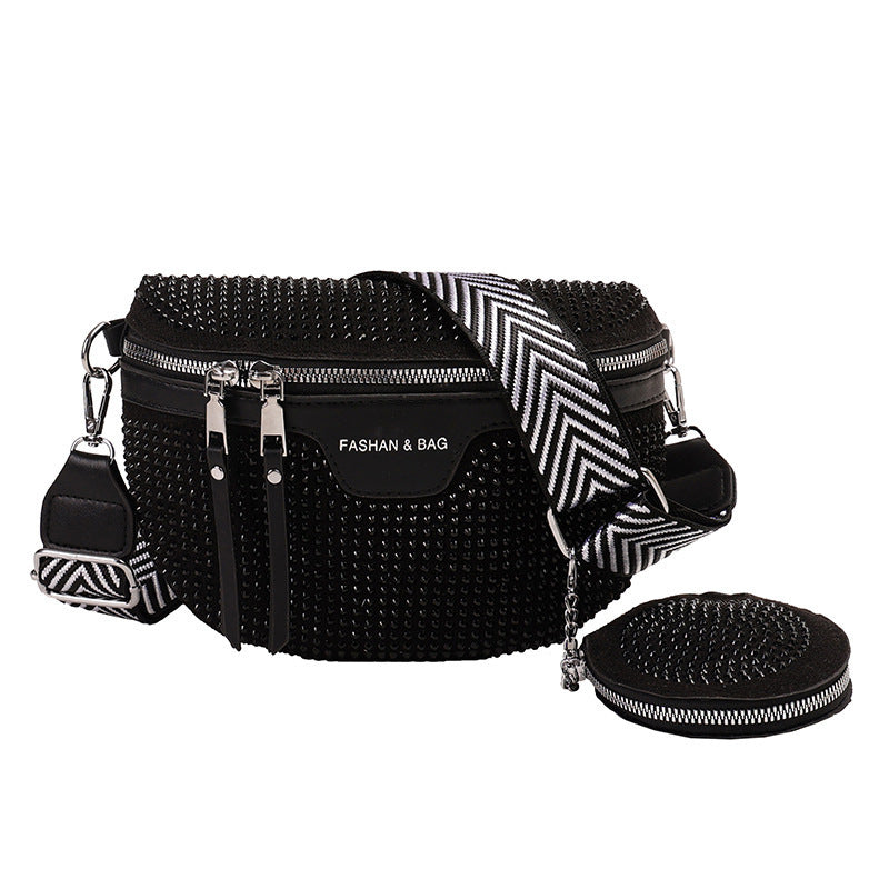 Stylish Rhinestone Embellished Mini Crossbody Bag Acalora