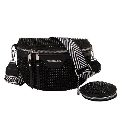 Stylish Rhinestone Embellished Mini Crossbody Bag Acalora