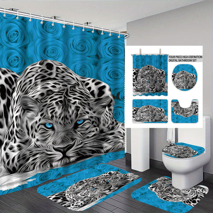 Artistic Floral Theme Bathroom Décor Set