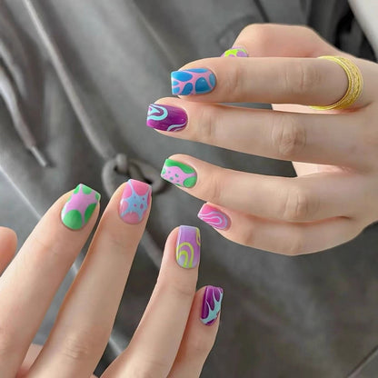 Artificial nails in elegant French tip design Acalora