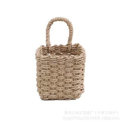 Natural Fiber Handwoven Storage Basket Acalora
