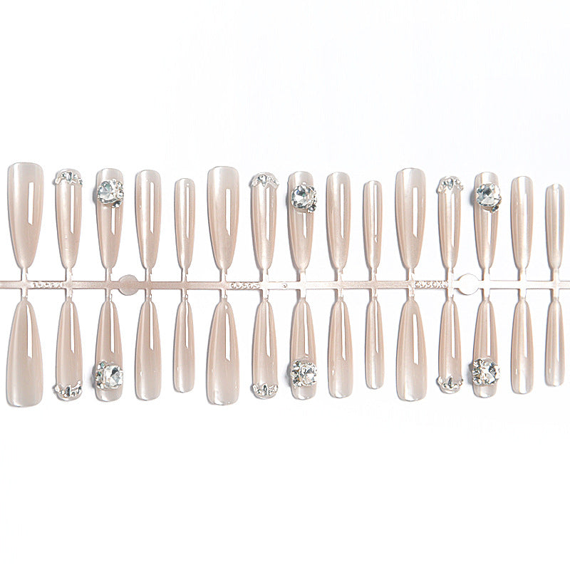 Acrylic nail set with glitter design and elegant 3D applications Acalora