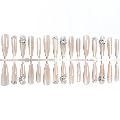 Acrylic nail set with glitter design and elegant 3D applications Acalora