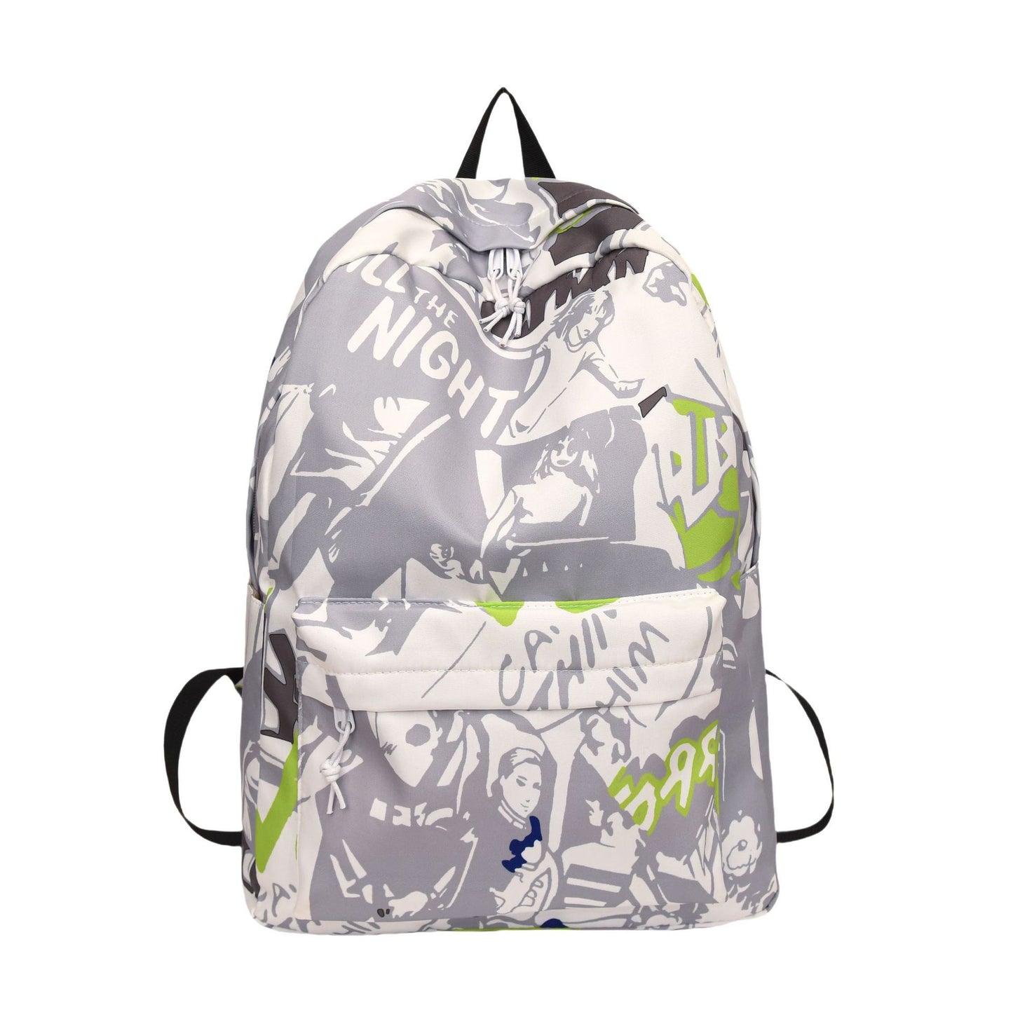 Graphic Print Drawstring Backpack Acalora