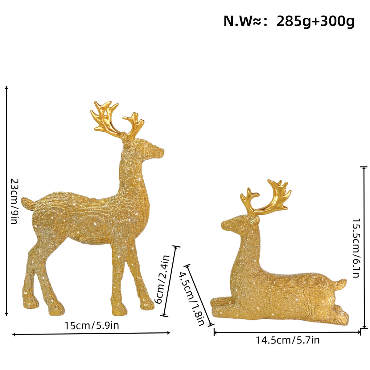 Elegant Christmas decoration in the form of reindeer Acalora