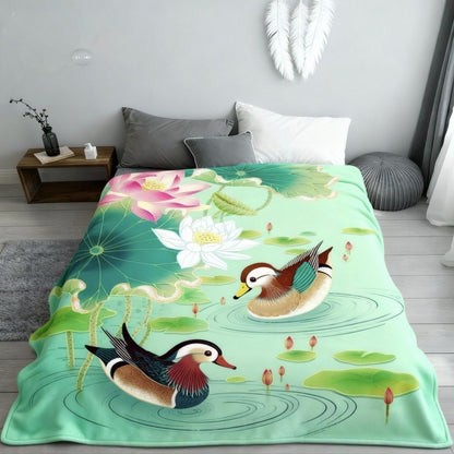 Artistic Nature-Inspired Throw Blanket