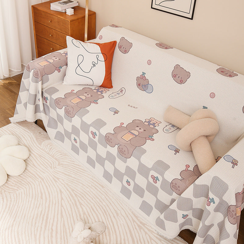 Adorable Cartoon Bear Sofa Cover