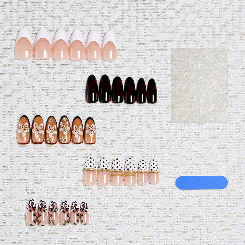 Artificial Nail Set with Floral and Glamorous Design Acalora