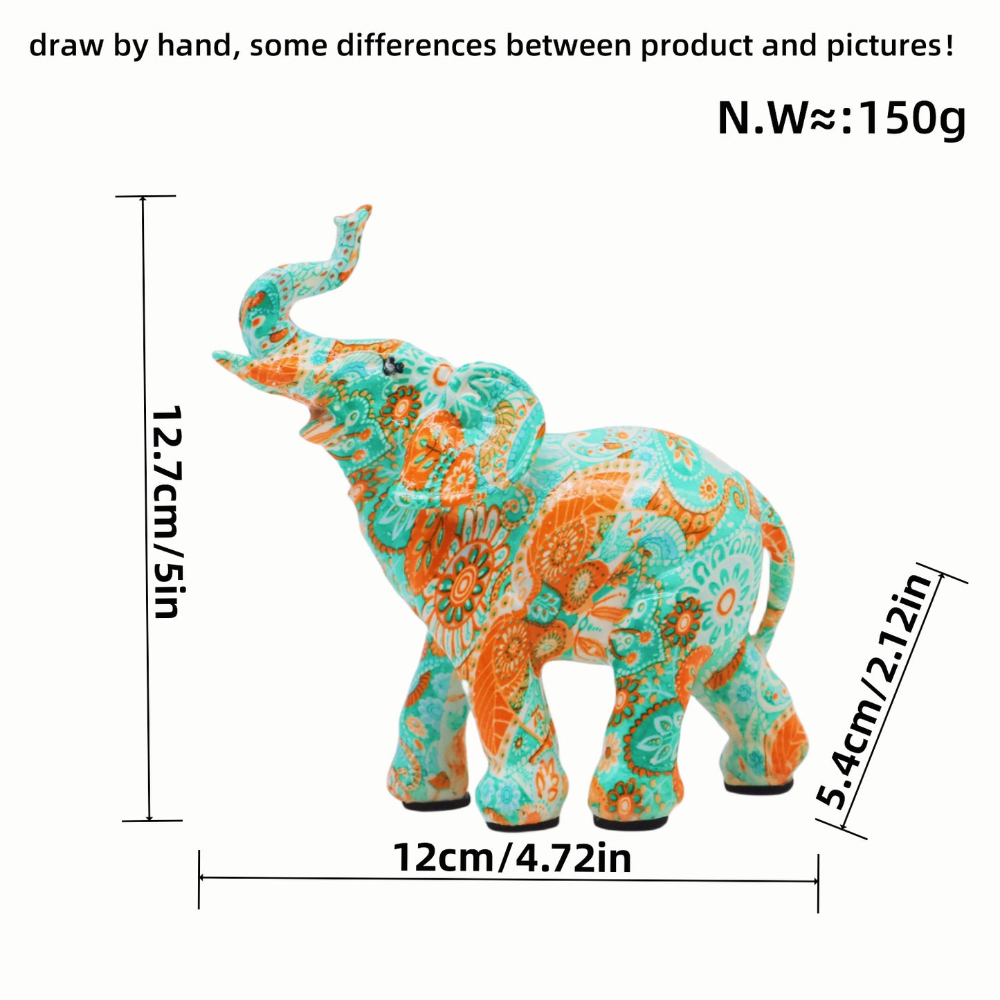Colorful Elephants Figurine Acalora
