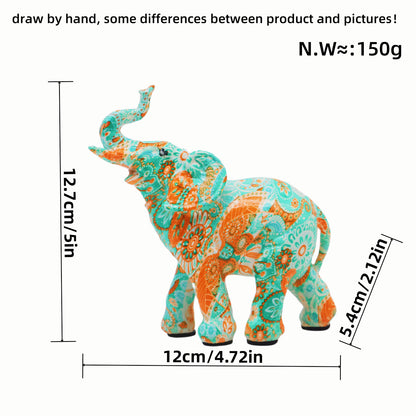 Colorful Elephants Figurine Acalora