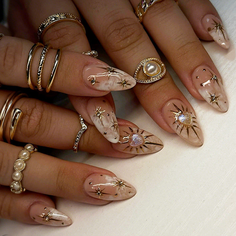 Glamorous Artistic Press-On Nail Set Acalora