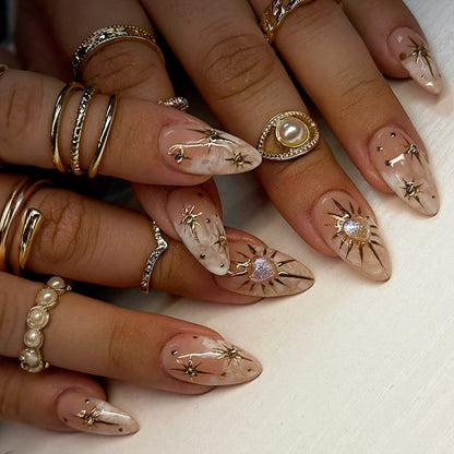 Glamorous Artistic Press-On Nail Set Acalora