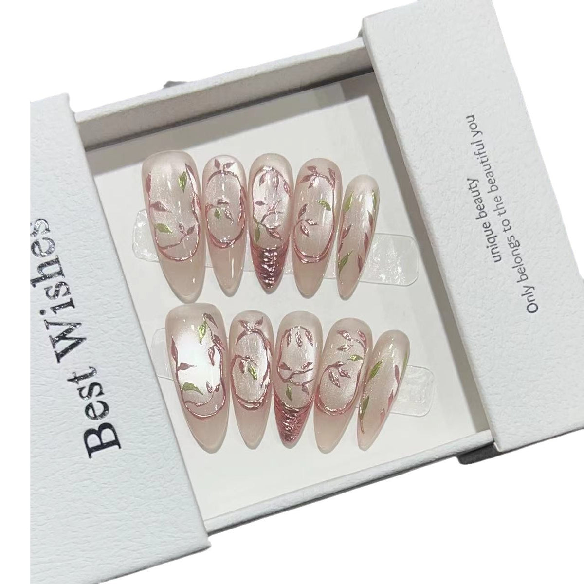 Artistic Floral Nail Tips Acalora