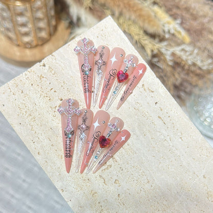 Artistic Press-On Nail Tips Acalora
