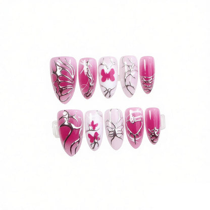 Artistic Butterfly Press-On Nail Set Acalora