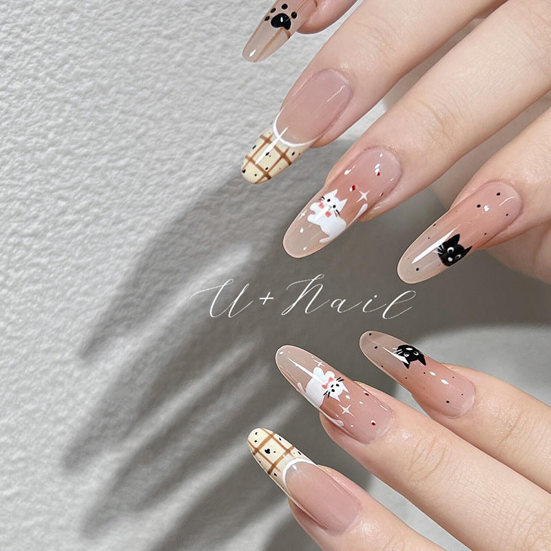 Playful Animal-Themed Press-On Nail Art Acalora