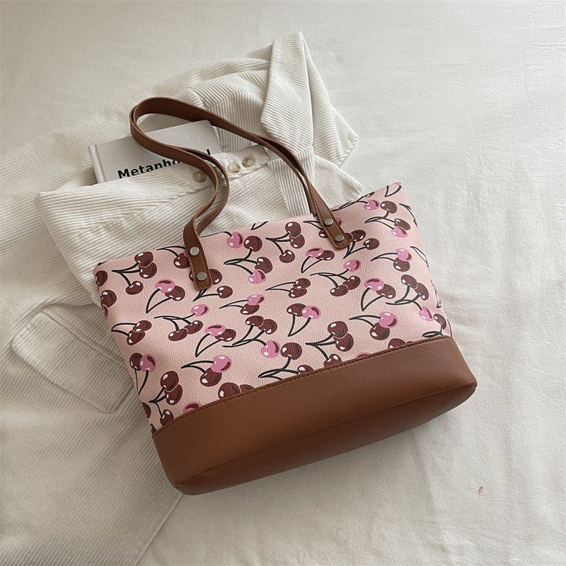 Playful Printed Canvas Tote Bag Acalora