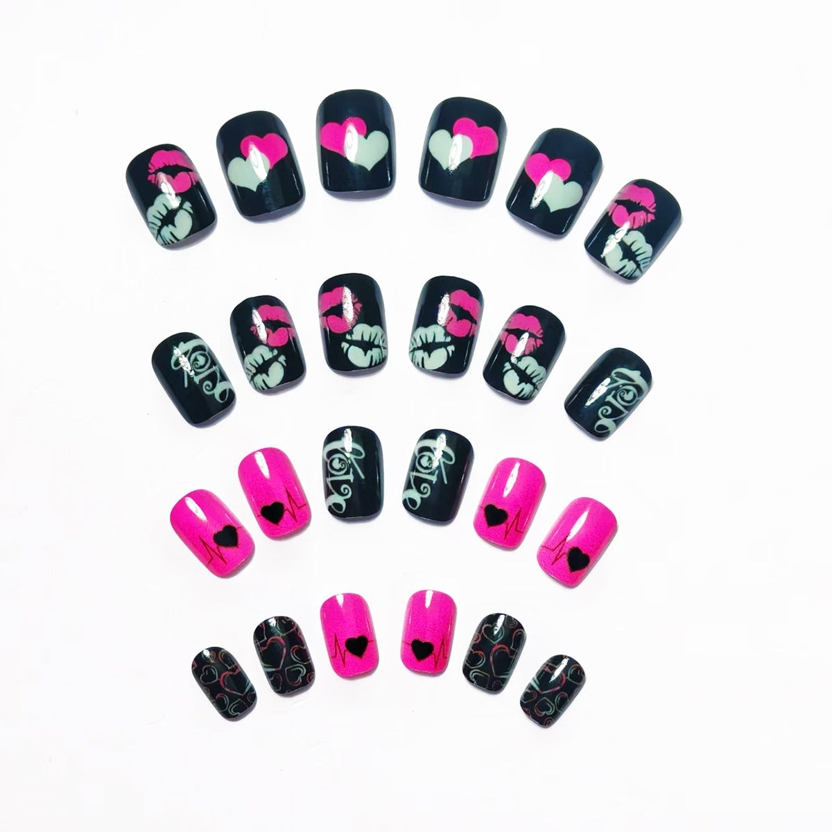 Creative Love-Themed Nail Art Acalora