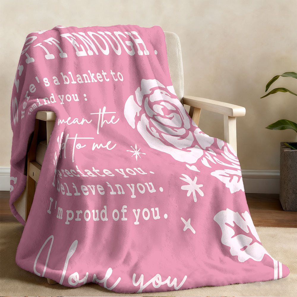 Unisex Inspirational Message Fleece Blanket