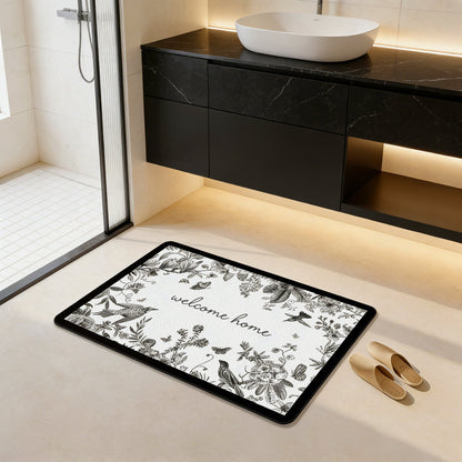 Playful Cat-Themed Bath Rug