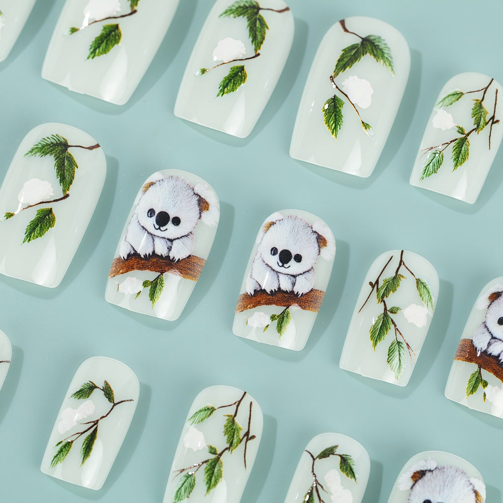 Creative panda design artificial nails Acalora