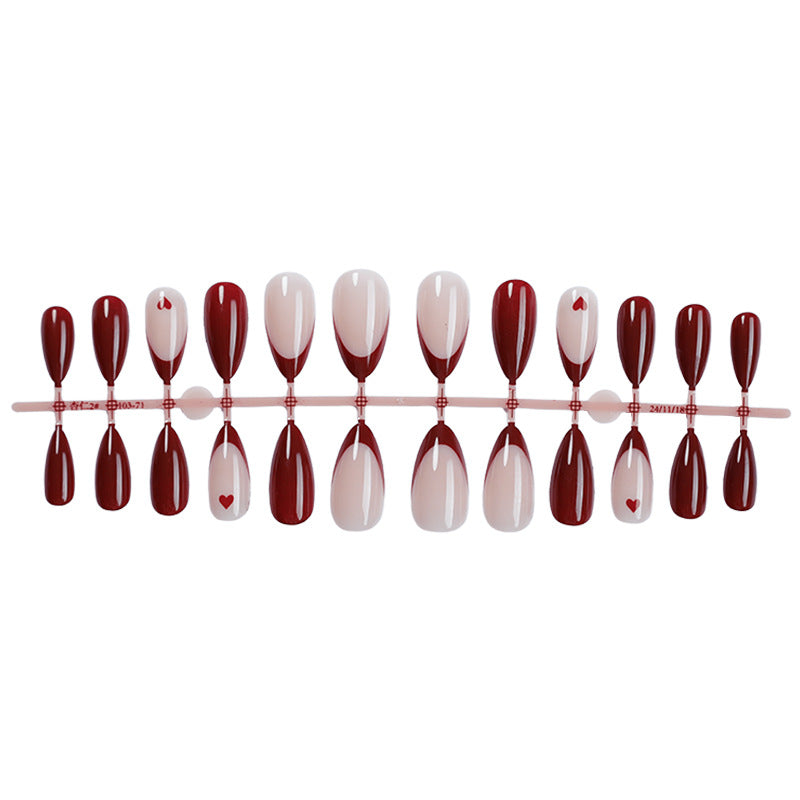 Press-On Nail Art Collection with Heart and Ombre Designs Acalora