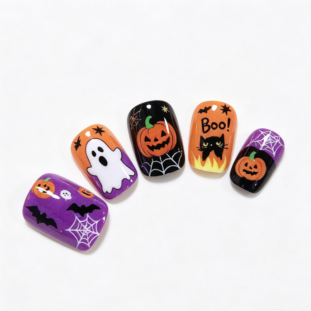 Halloween-Themed Decorative Press-On Nail Art Acalora