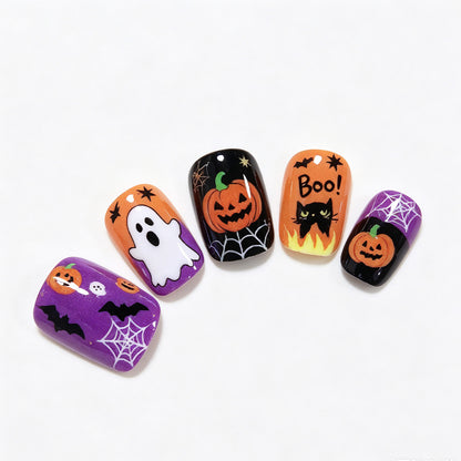 Halloween-Themed Decorative Press-On Nail Art Acalora