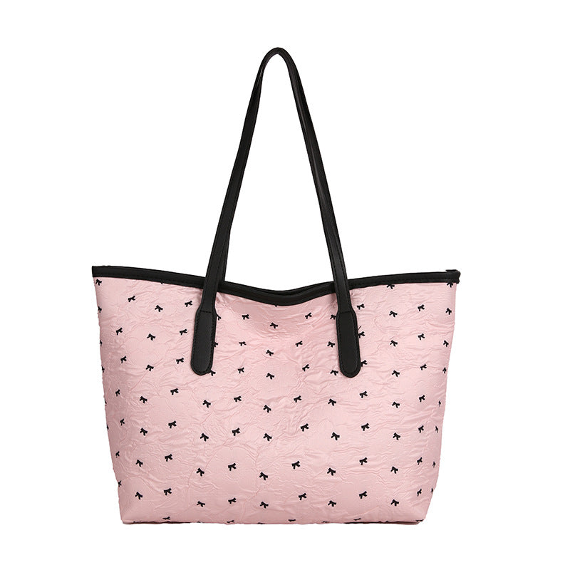 Quilted Tote Bag with Pattern Acalora