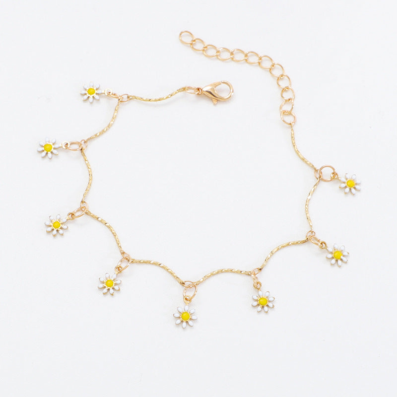 Floral Charm Anklet Acalora