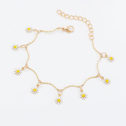 Floral Charm Anklet Acalora