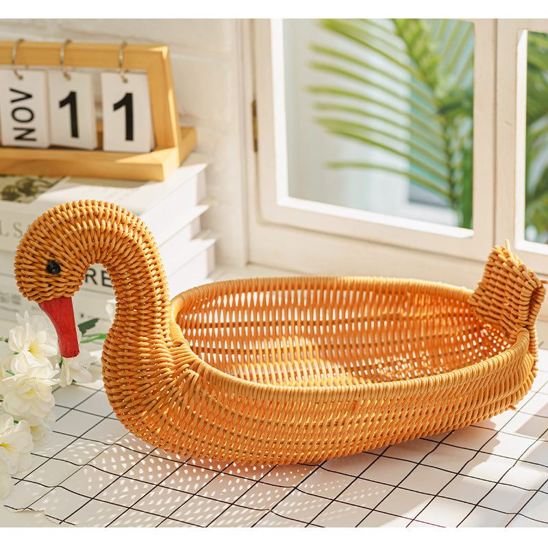 Decorative Wicker Duck Acalora
