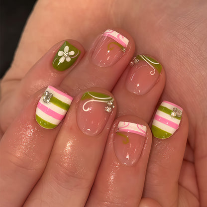 Decorative Press-On Nail Art Tips Acalora