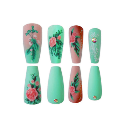 Artistic Floral Design Press-On Nails Acalora 1788434359