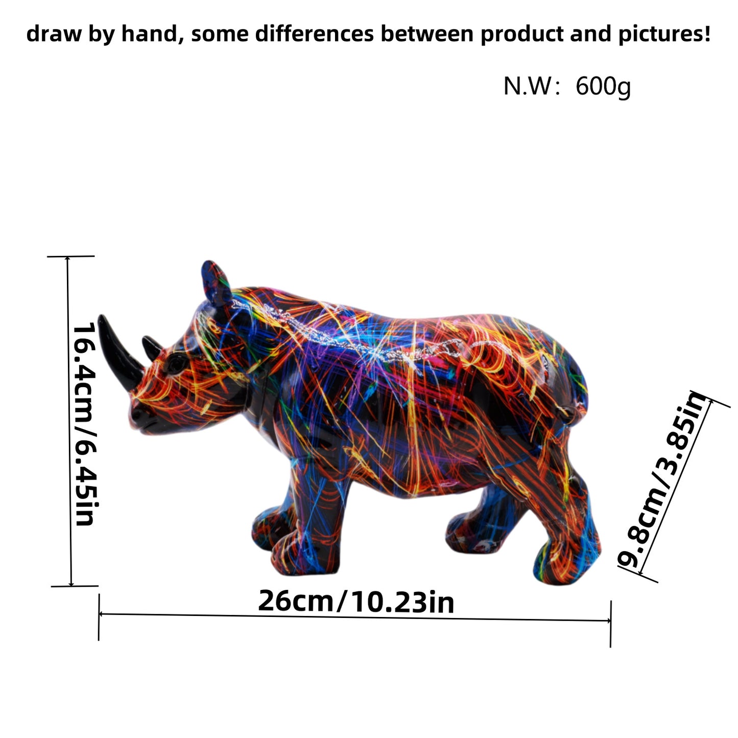 Artistic Rhino Figure Acalora