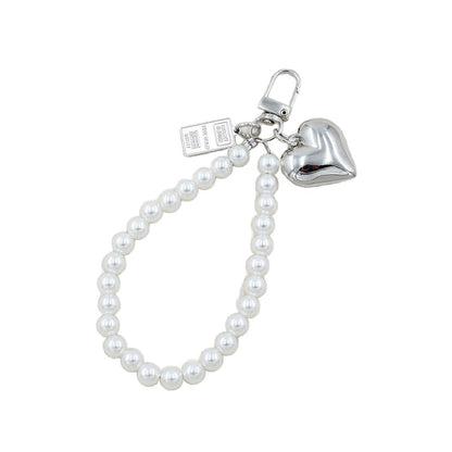 Elegant Pearl Beaded Keychain Acalora