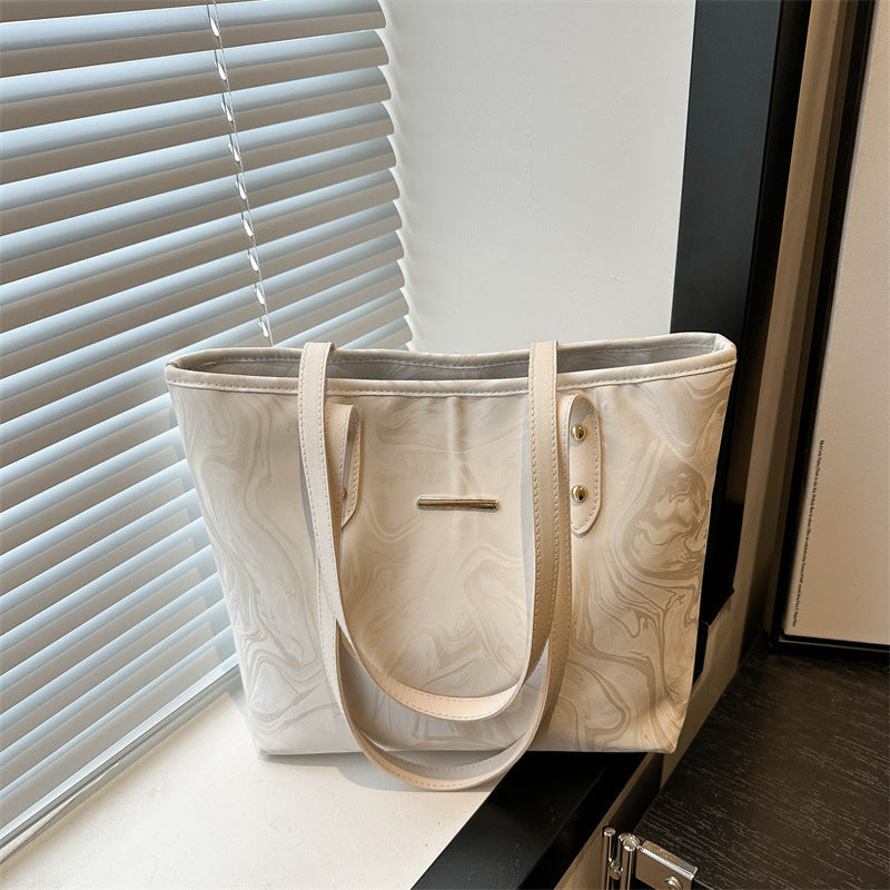 Stylish Marble Pattern Tote Bag Acalora