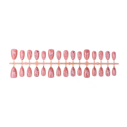 Exquisite Floral Motif Press-On Nail Tips Acalora